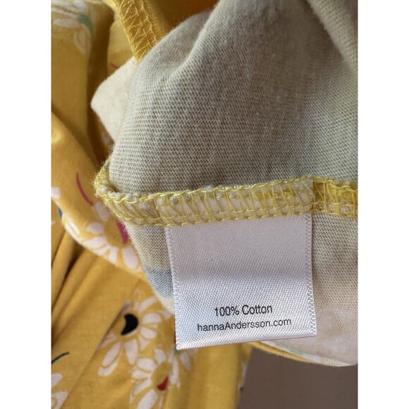 Hanna Andersson Yellow Floral Strappy Dress Girls Size 140 (10) Pockets Sundress - Picture 7 of 11